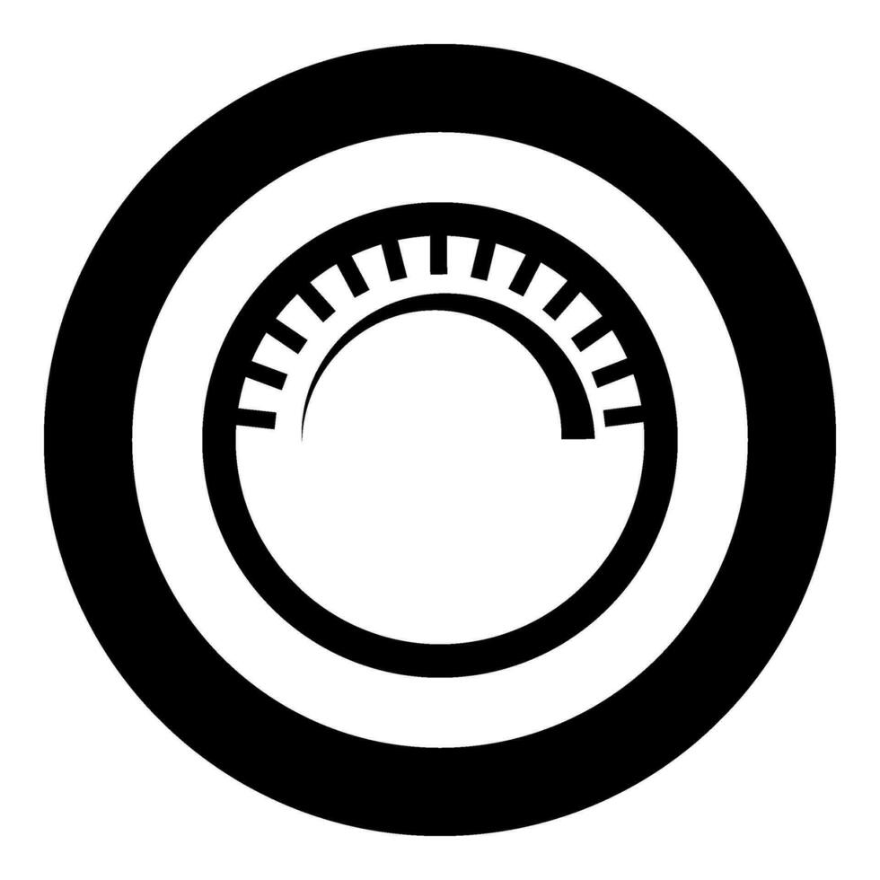 knopp reglering hantera variation värde reglerande tecken reglera nivå begrepp inställning knapp ikon i cirkel runda svart Färg vektor illustration bild fast översikt stil