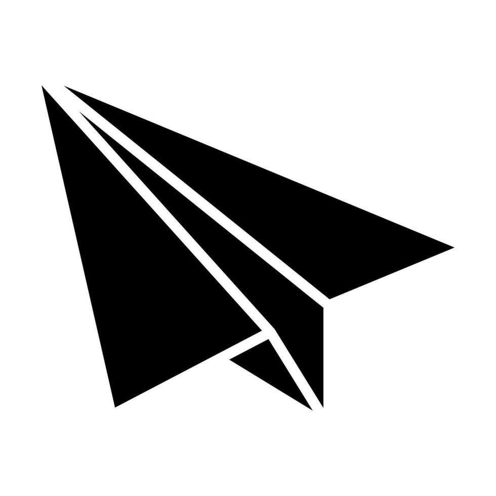 Papier Flugzeug Vektor Glyphe Symbol zum persönlich und kommerziell verwenden.
