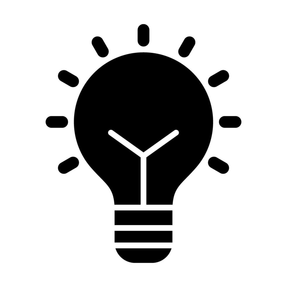 Licht Birne Vektor Glyphe Symbol zum persönlich und kommerziell verwenden.