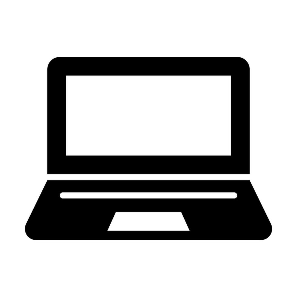 bärbar dator vektor glyf ikon för personlig och kommersiell använda sig av.