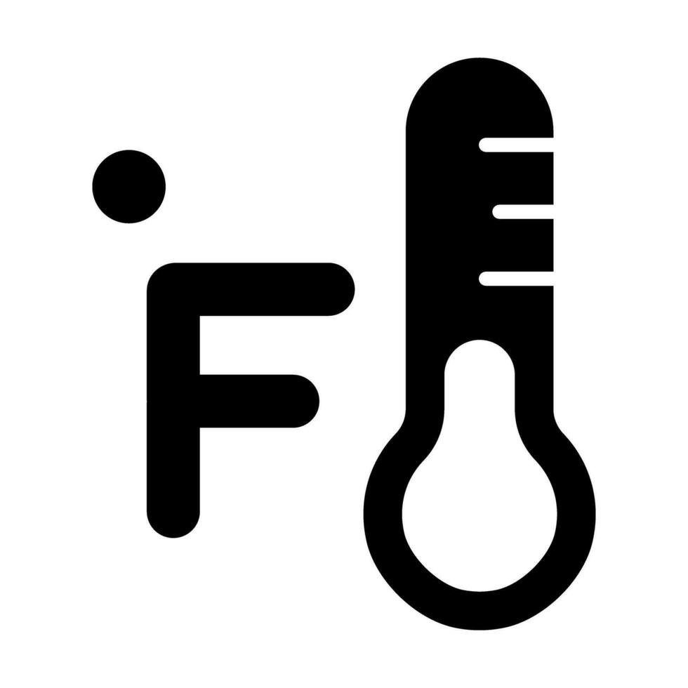 Fahrenheit Vektor Glyphe Symbol zum persönlich und kommerziell verwenden.