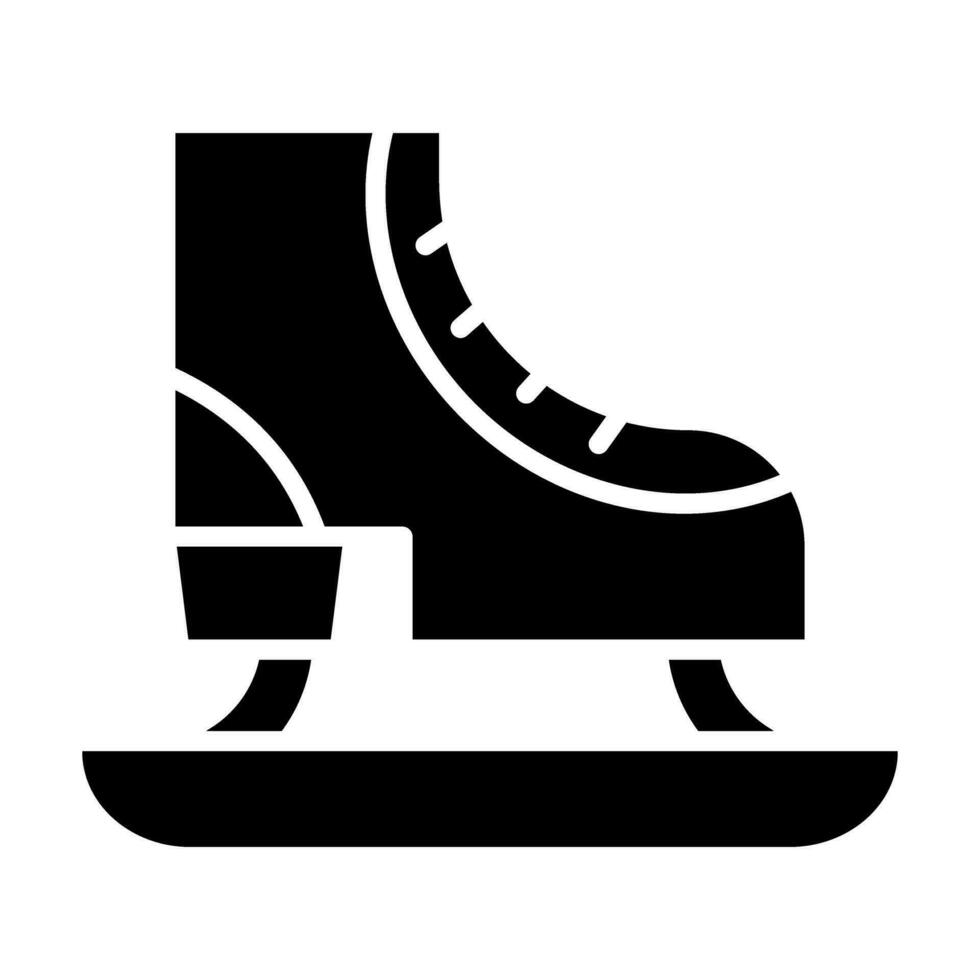 Eis Schlittschuh Vektor Glyphe Symbol Design