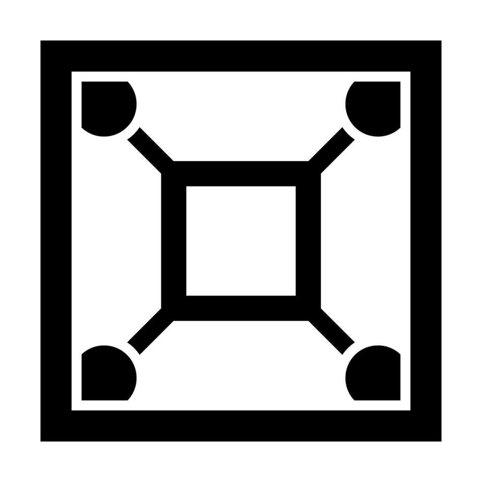 Carrom Tafel Vektor Glyphe Symbol Design