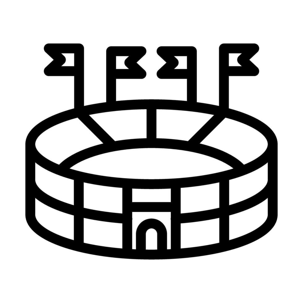 Stadion Vektor dick Linie Symbol zum persönlich und kommerziell verwenden.