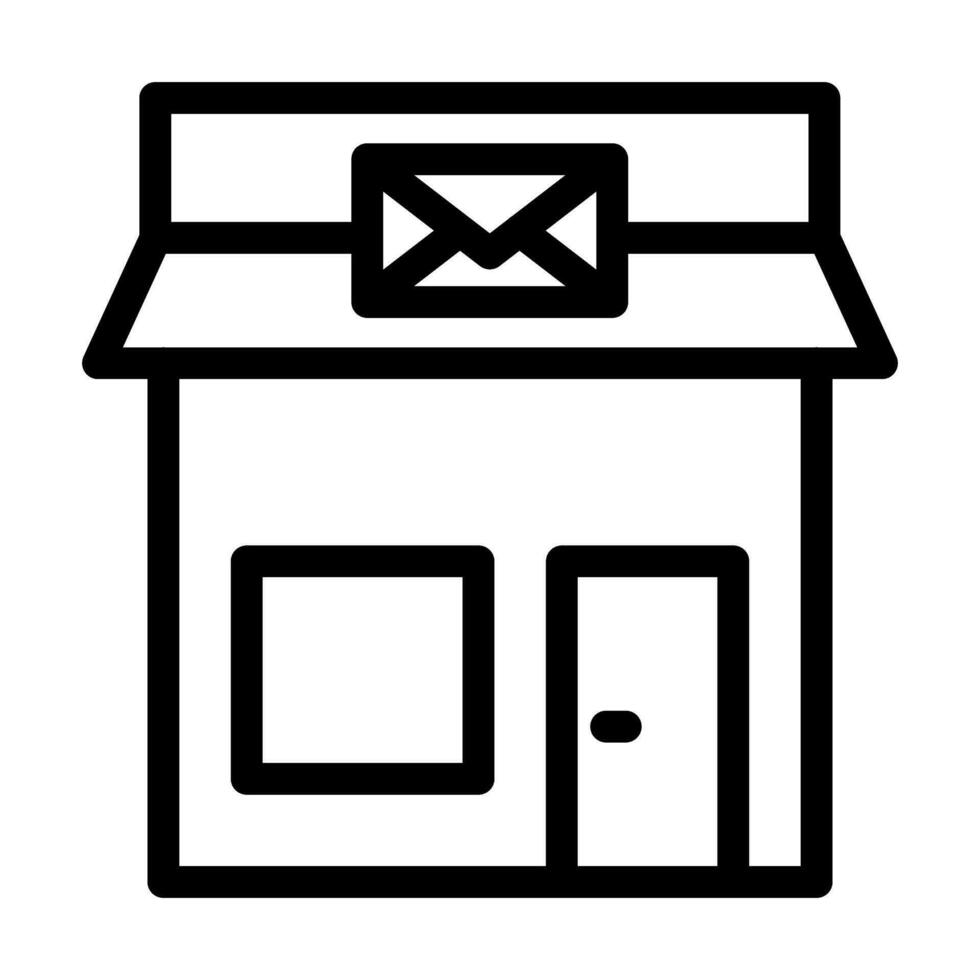 Post Büro Vektor dick Linie Symbol zum persönlich und kommerziell verwenden.
