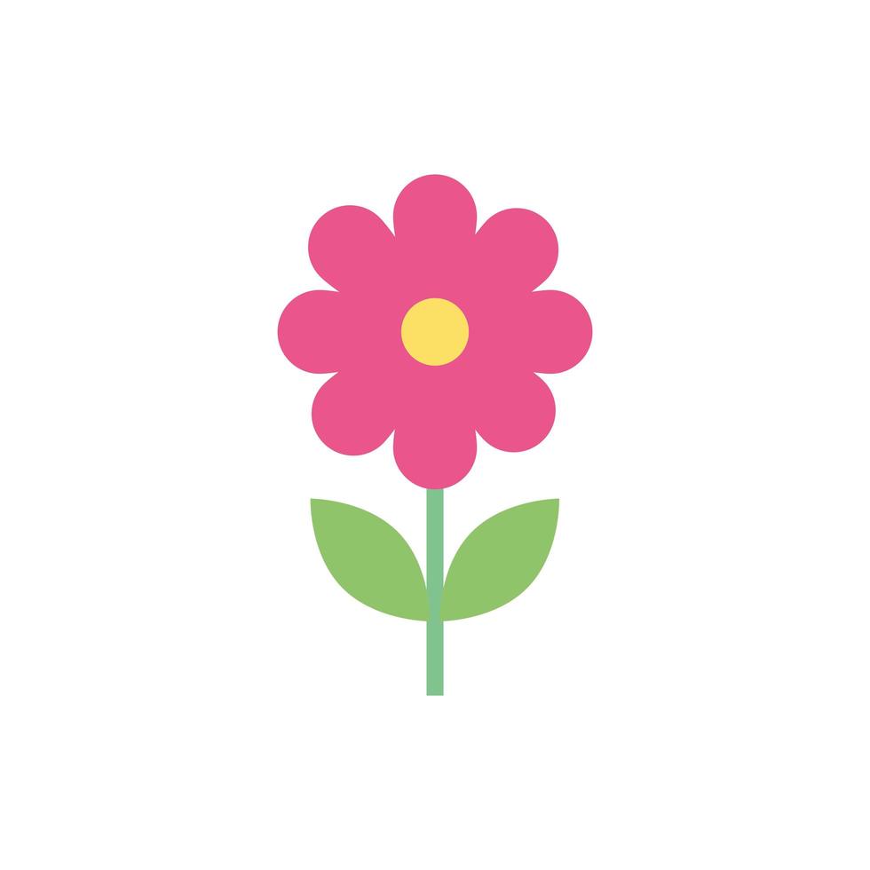 vacker blomma våren isolerad ikon vektor