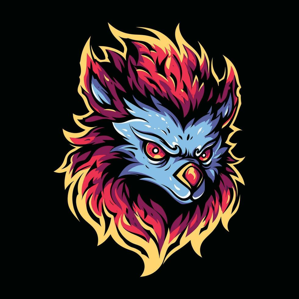 Björn huvud maskot logotyp för esport. Björn t-shirt design vektor