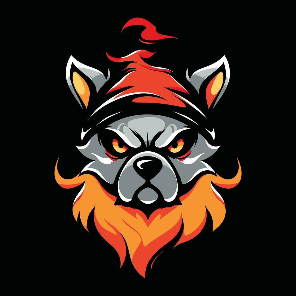 söt hund huvud maskot logotyp för esport. söt hund t-shirt design. söt hund logotyp. söt hund klistermärke vektor