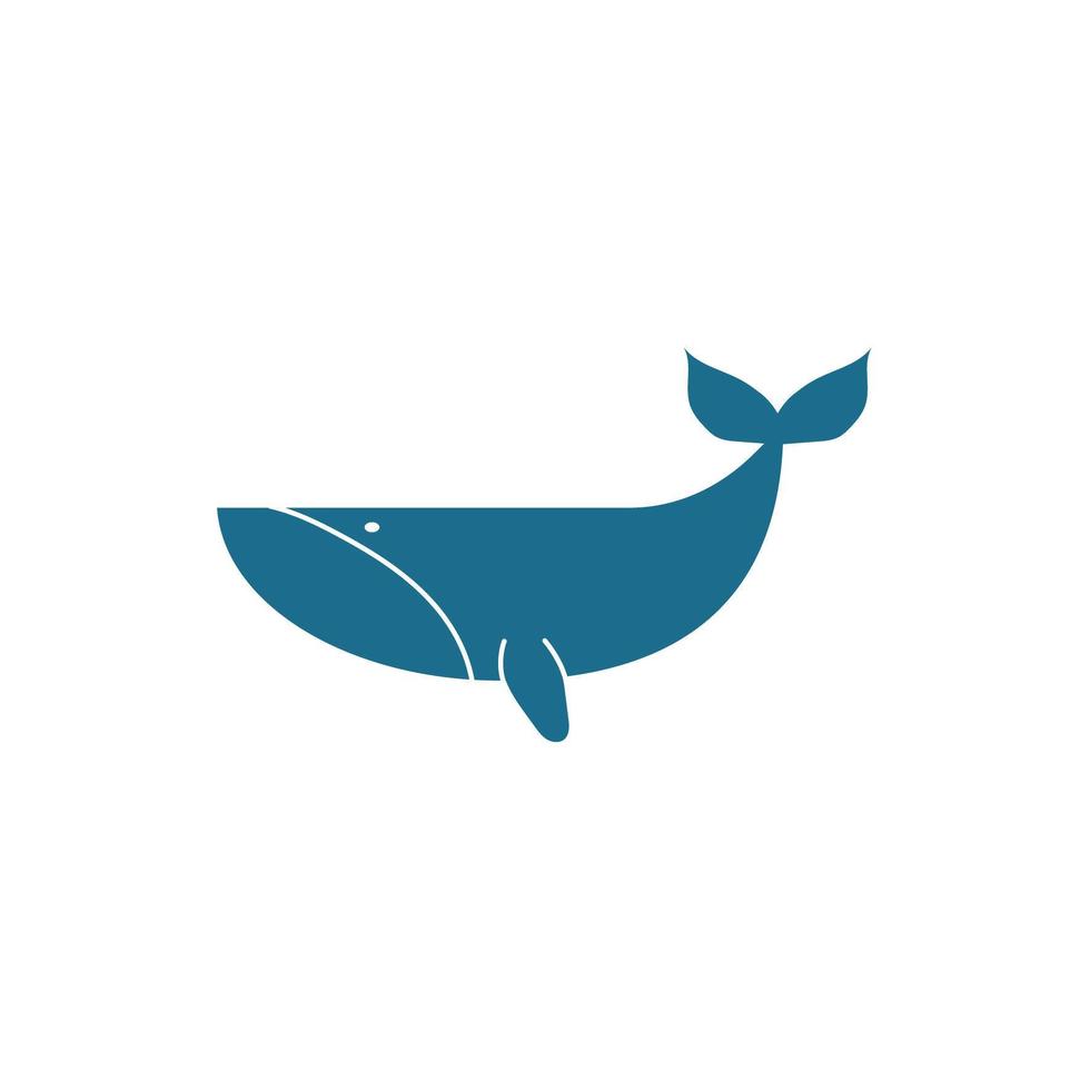 Wal Leben im Meer Tier isolierte Symbol vektor