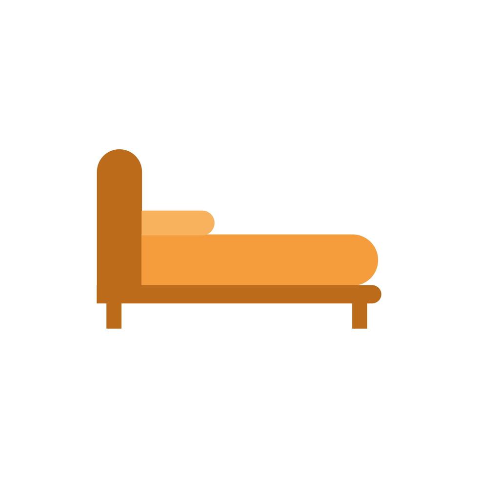 Bett- und Kissenmöbel isolierte Symbol vektor