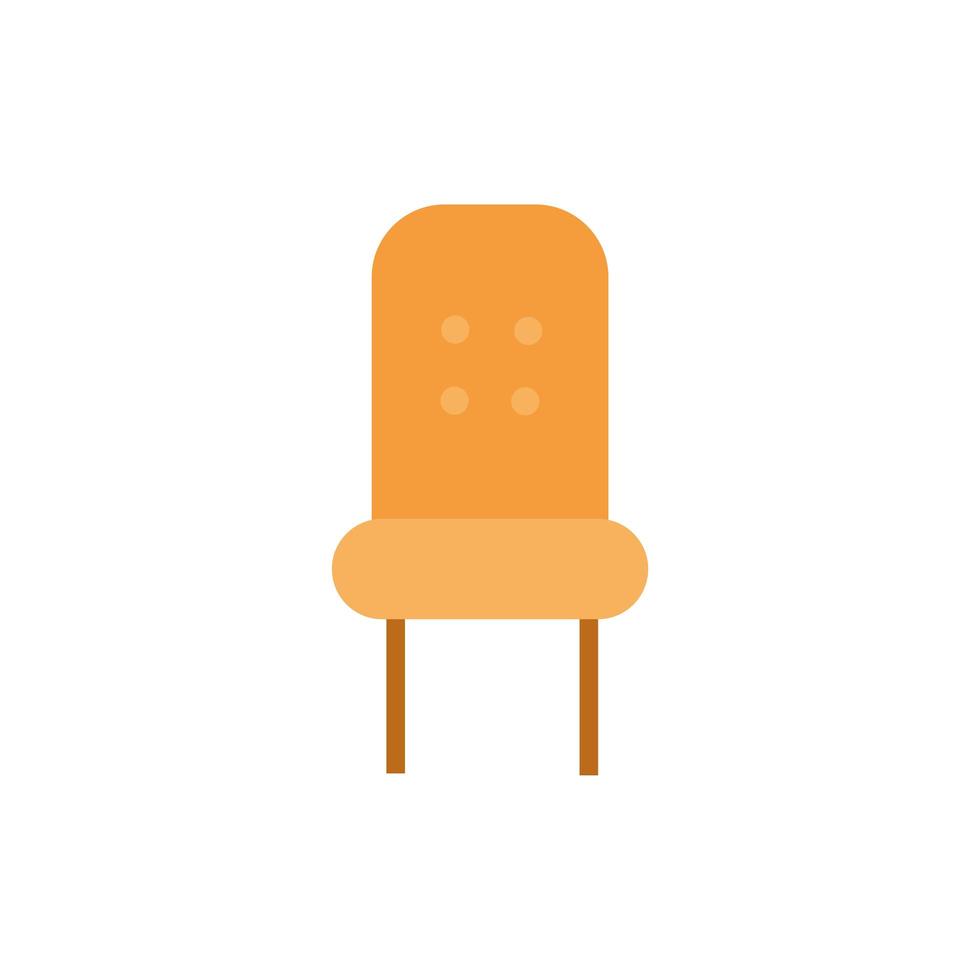trästol möbler isolerad ikon vektor