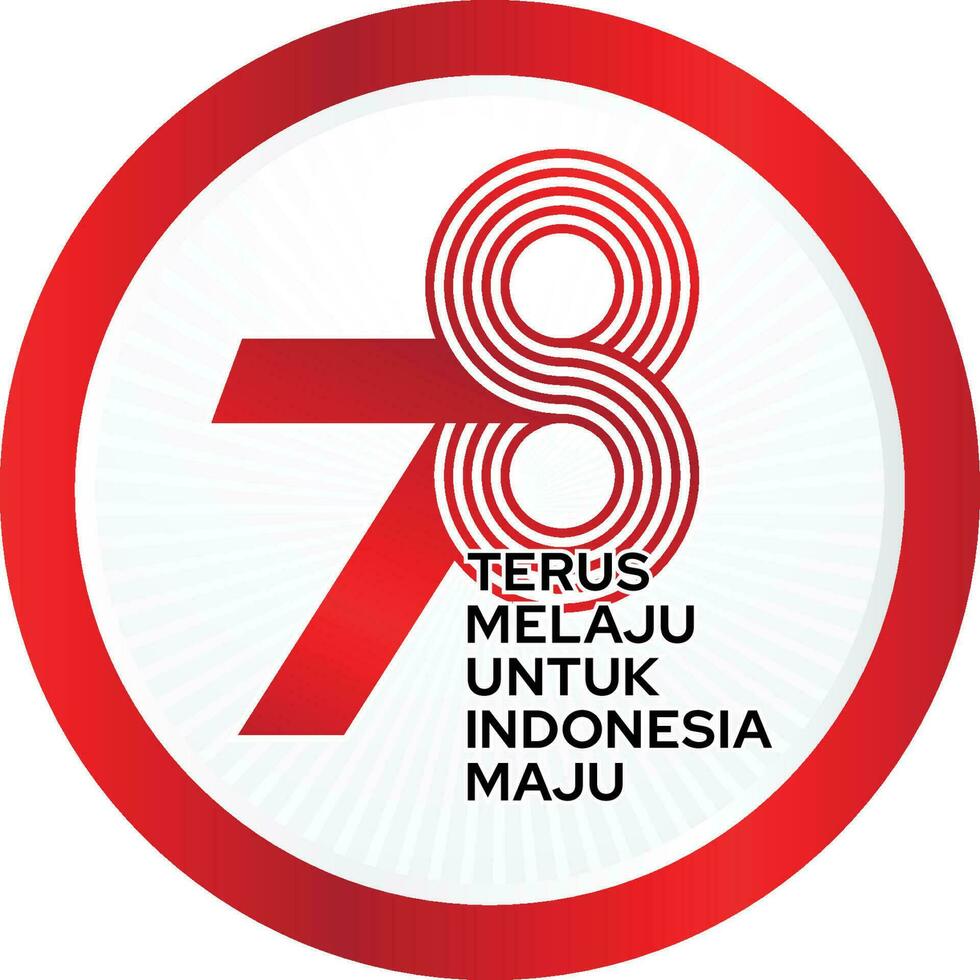 das Logo von das 78 .. indonesisch Unabhängigkeit Tag im 2023 vektor