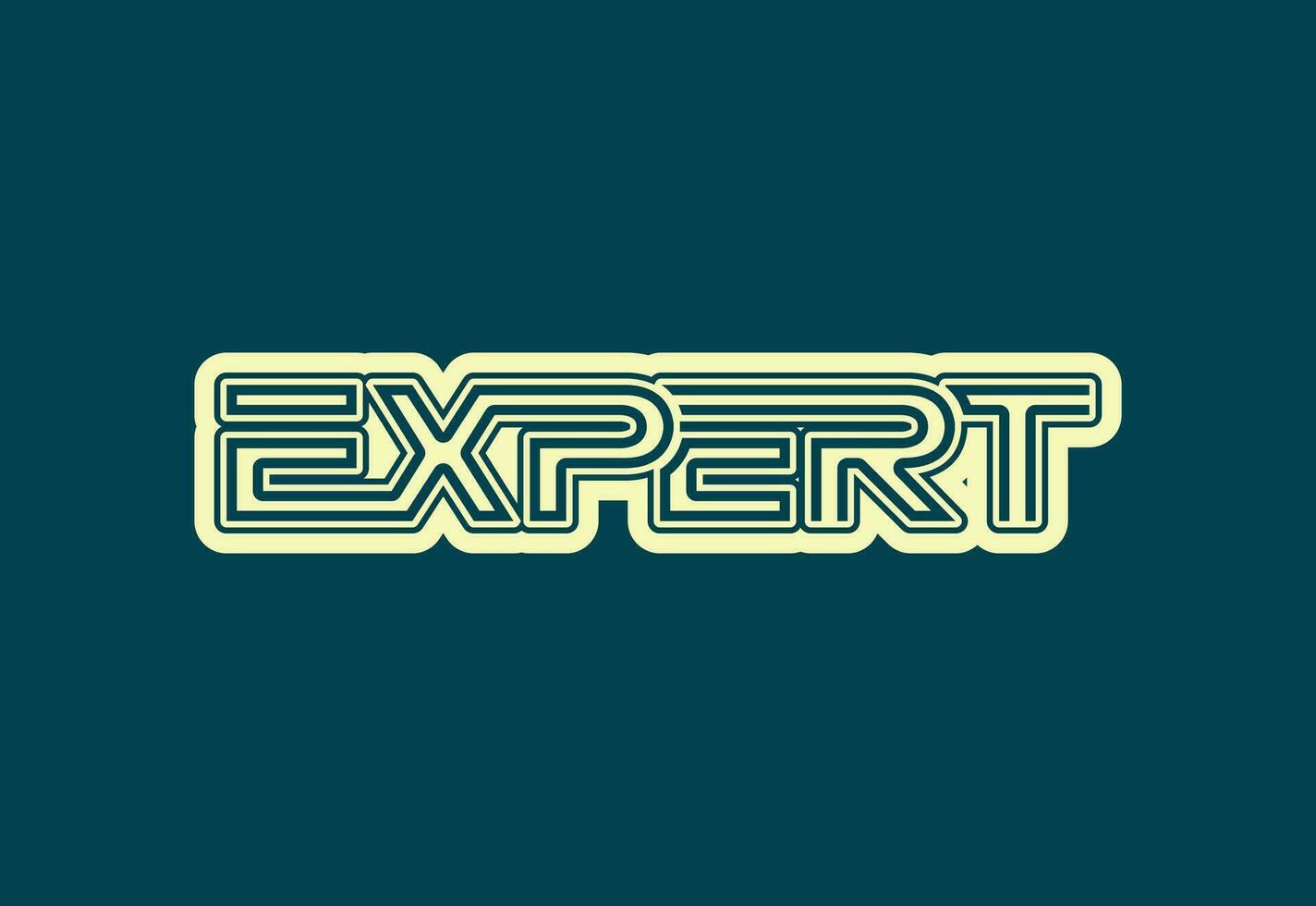 expert- brev logotyp och ikon design mall 03 vektor