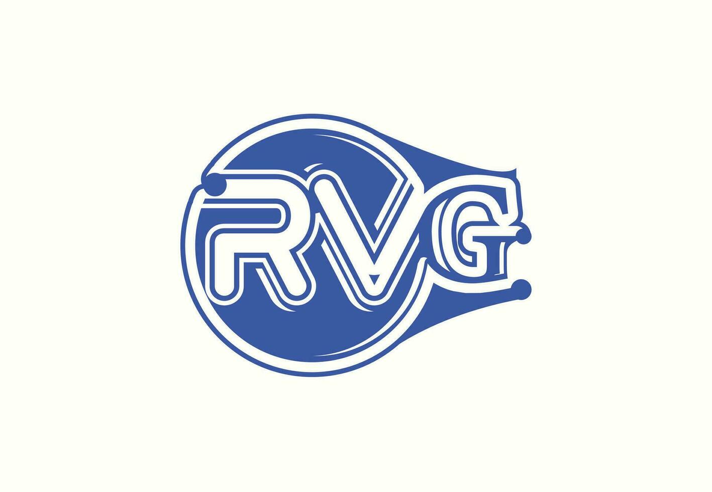 rvg brev logotyp och ikon design mall vektor