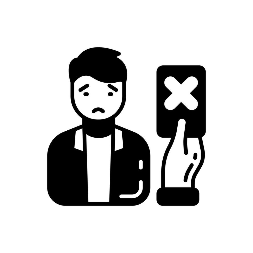 disqualifiziert Symbol im Vektor. Illustration vektor