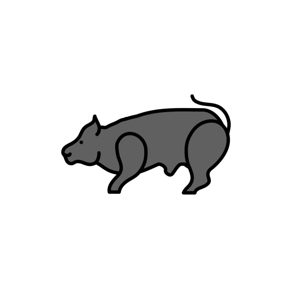 gnagare råtta djur isolerade ikon vektor
