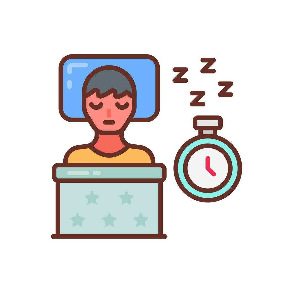 gesund Schlaf Zeitplan Symbol im Vektor. Illustration vektor