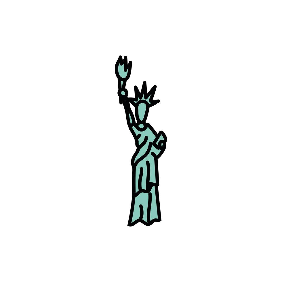 New York Liberty Staty Fyll stilikon vektor