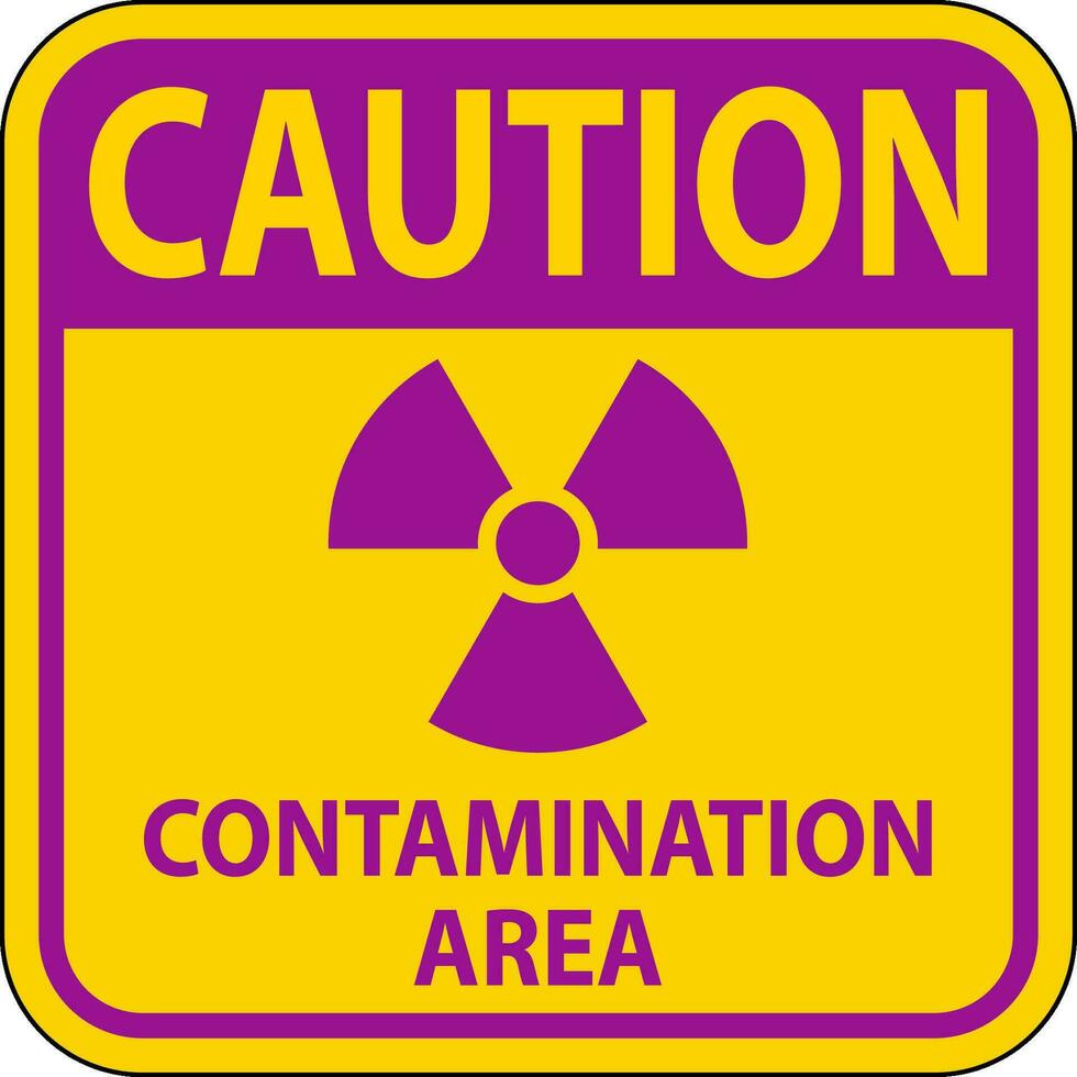 radioaktiv material tecken varning förorening område vektor