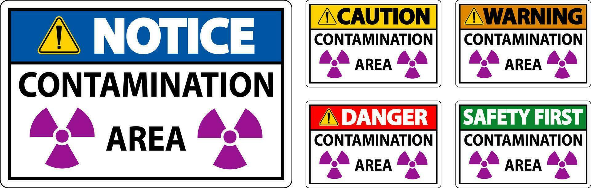 radioaktiv material tecken varning förorening område vektor