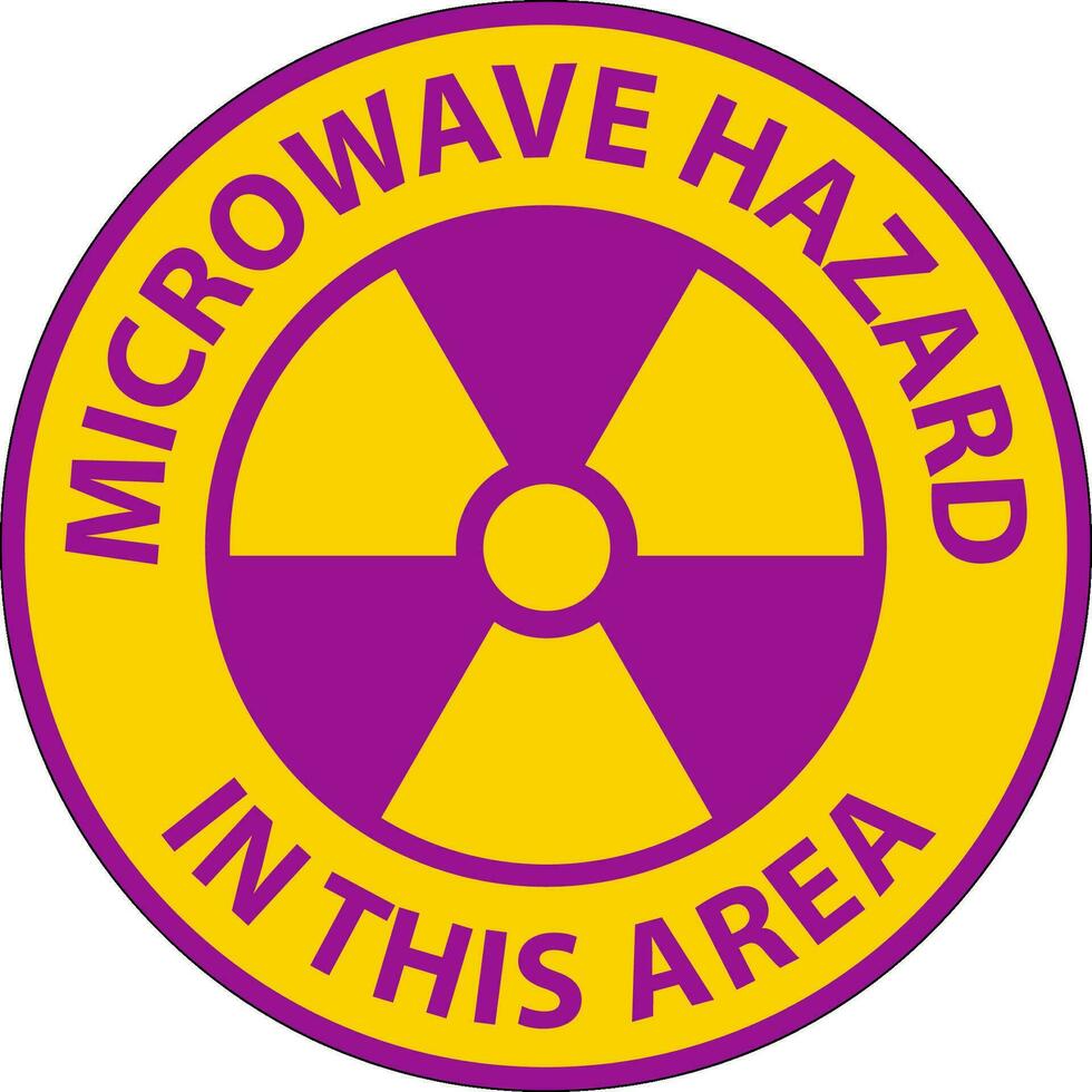 varning tecken mikrovågsugn fara område vektor