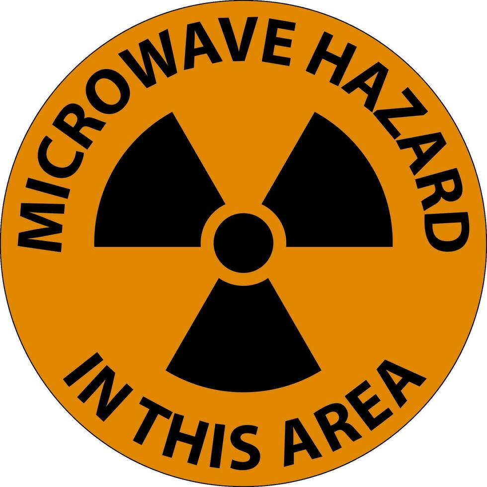 Warnung Zeichen Mikrowelle Gefahr Bereich vektor