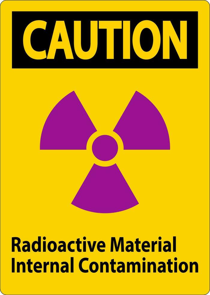 varning strålning tecken radioaktiv material inre förorening vektor