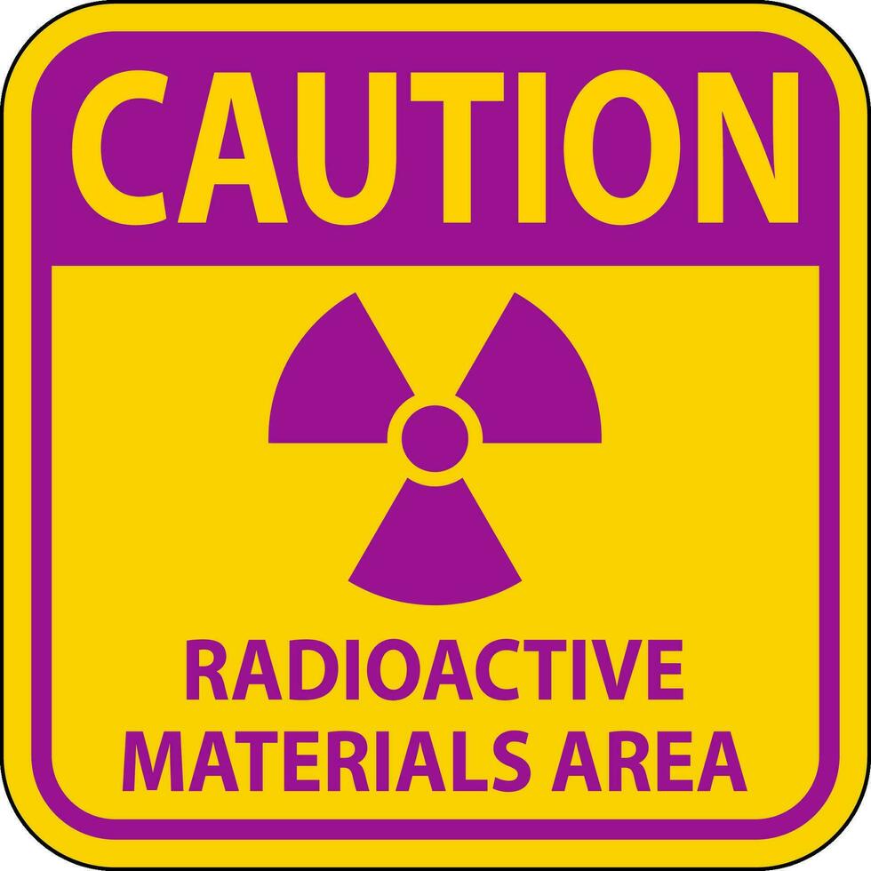 varning tecken radioaktiv material område vektor