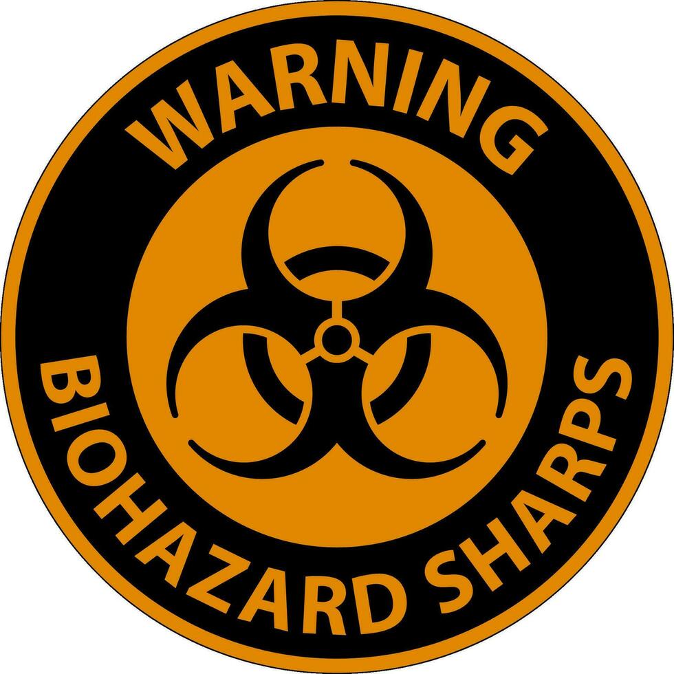 Warnung Biogefährdung Etikett, Biogefährdung scharfes S vektor