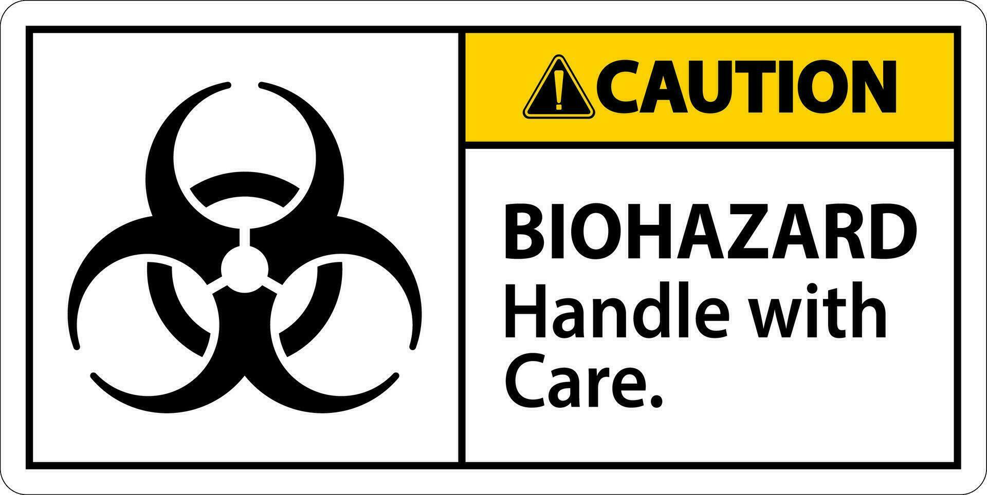 biohazard varning märka biologisk fara, hantera med vård vektor