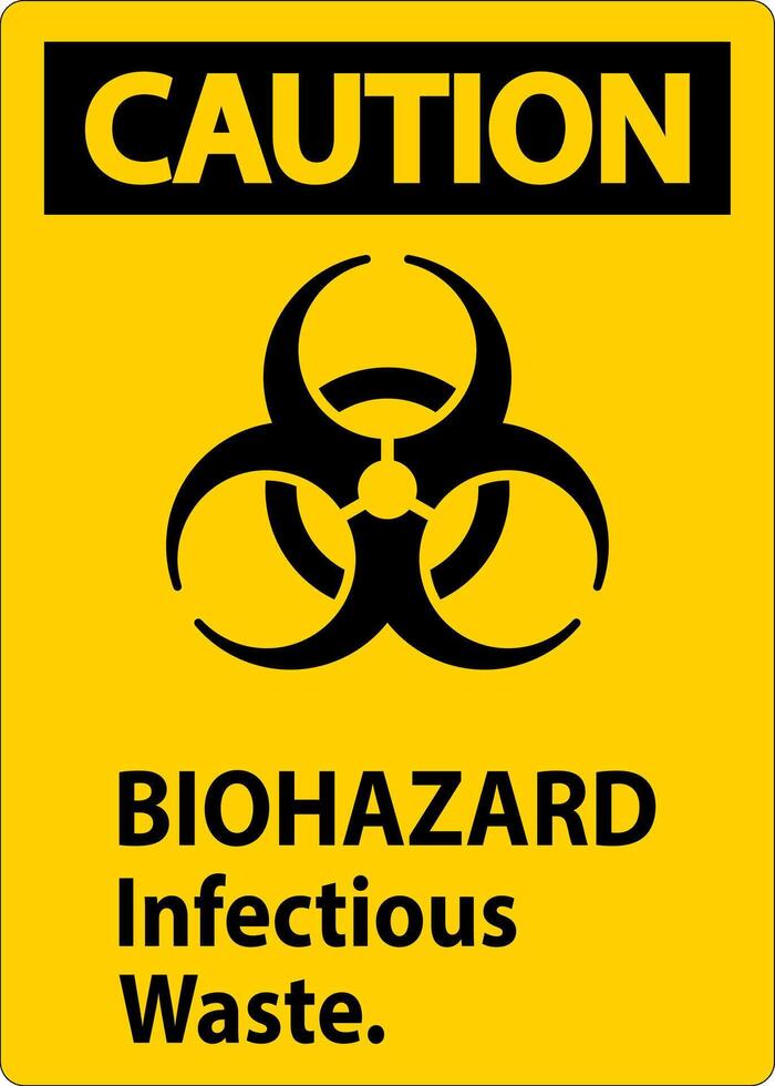 biohazard varning märka biohazard infektiös avfall vektor