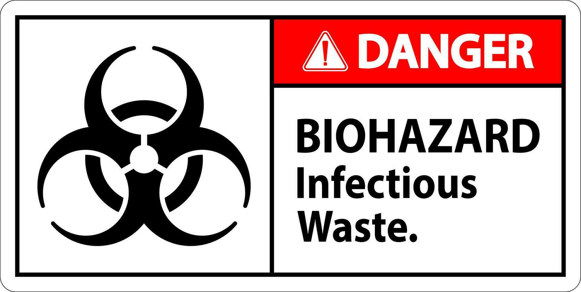 biohazard fara märka biohazard infektiös avfall vektor