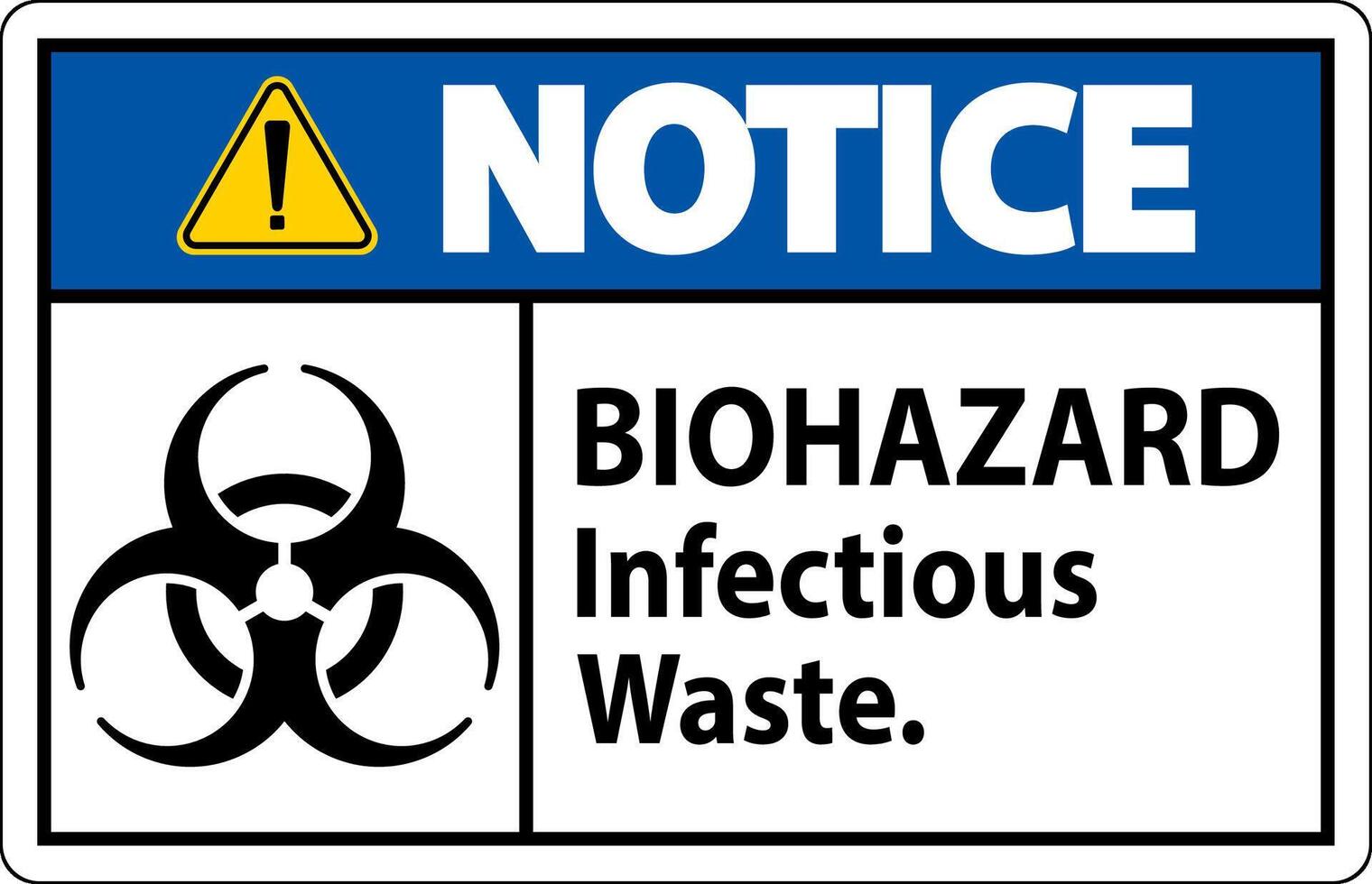 biohazard lägga märke till märka biohazard infektiös avfall vektor