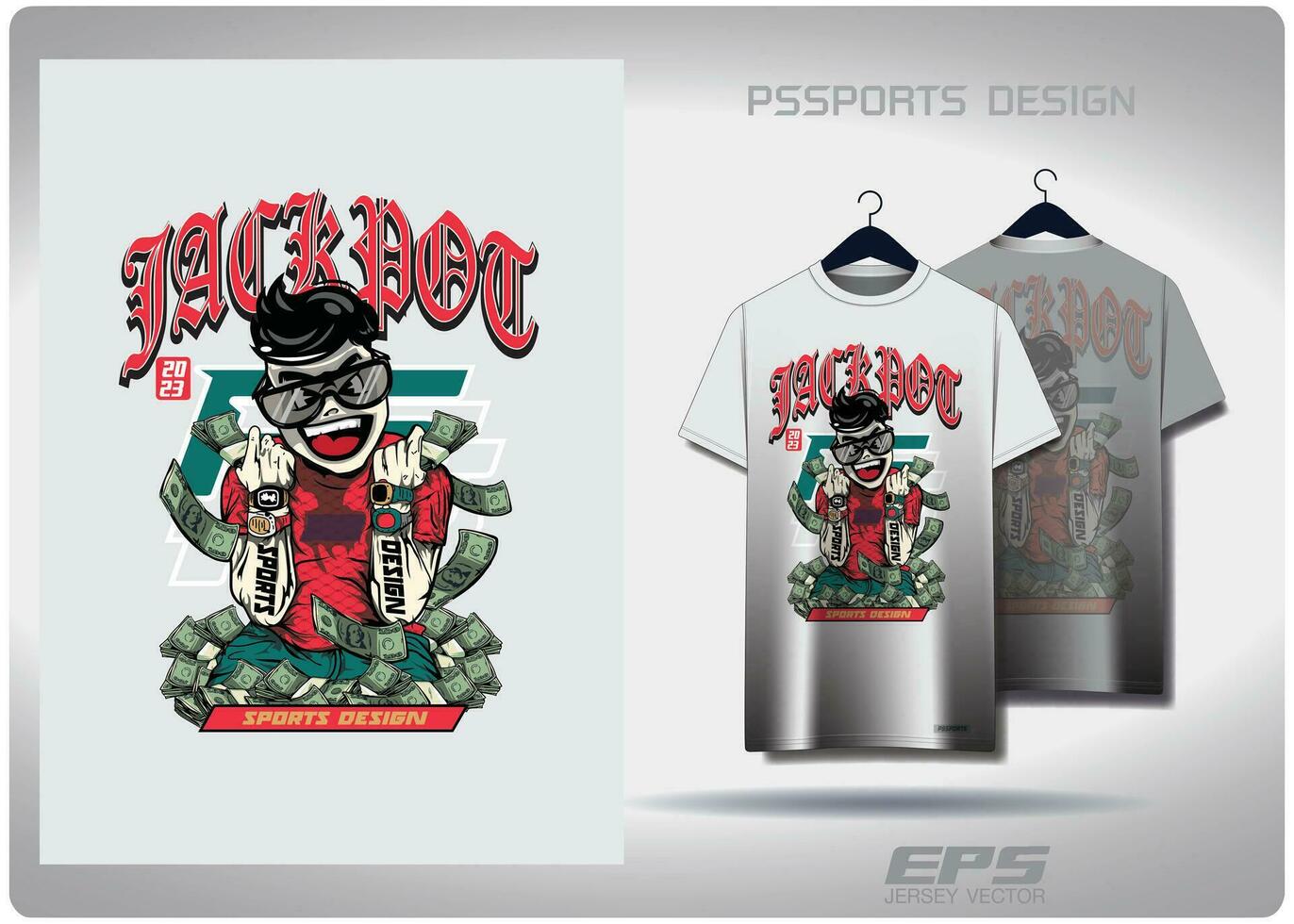 vektor t-shirt bakgrund image.jackpot mönster design, illustration, textil- bakgrund för t-shirt, jersey gata t-shirt
