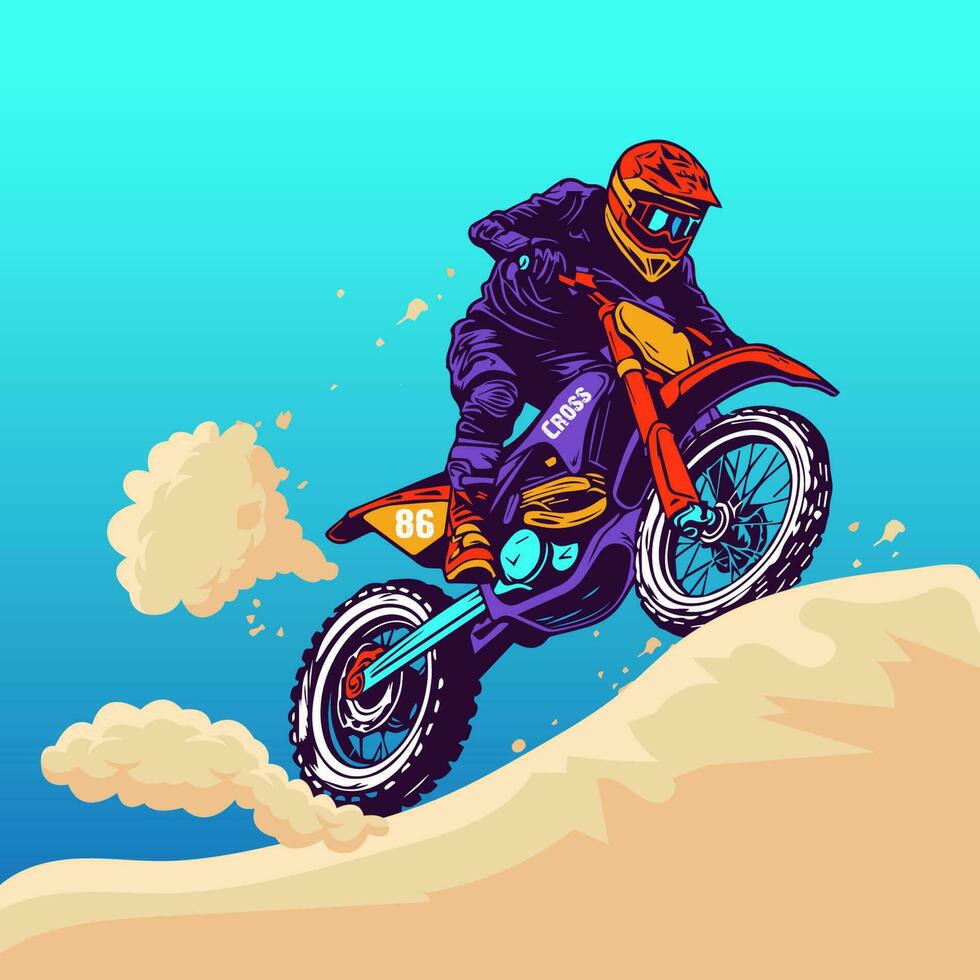 moto Kreuz Vektor Illustration Profi Vektor