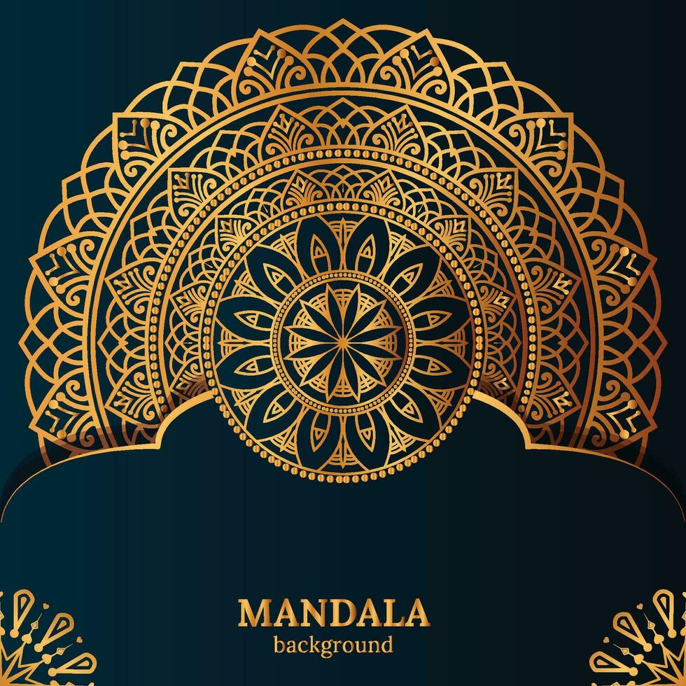 Luxus Mandala Hintergrund mit golden Arabeske Muster Arabisch islamisch Osten Stil. Ramadan Stil dekorativ Mandala. Mandala zum drucken, Poster, Abdeckung, vektor