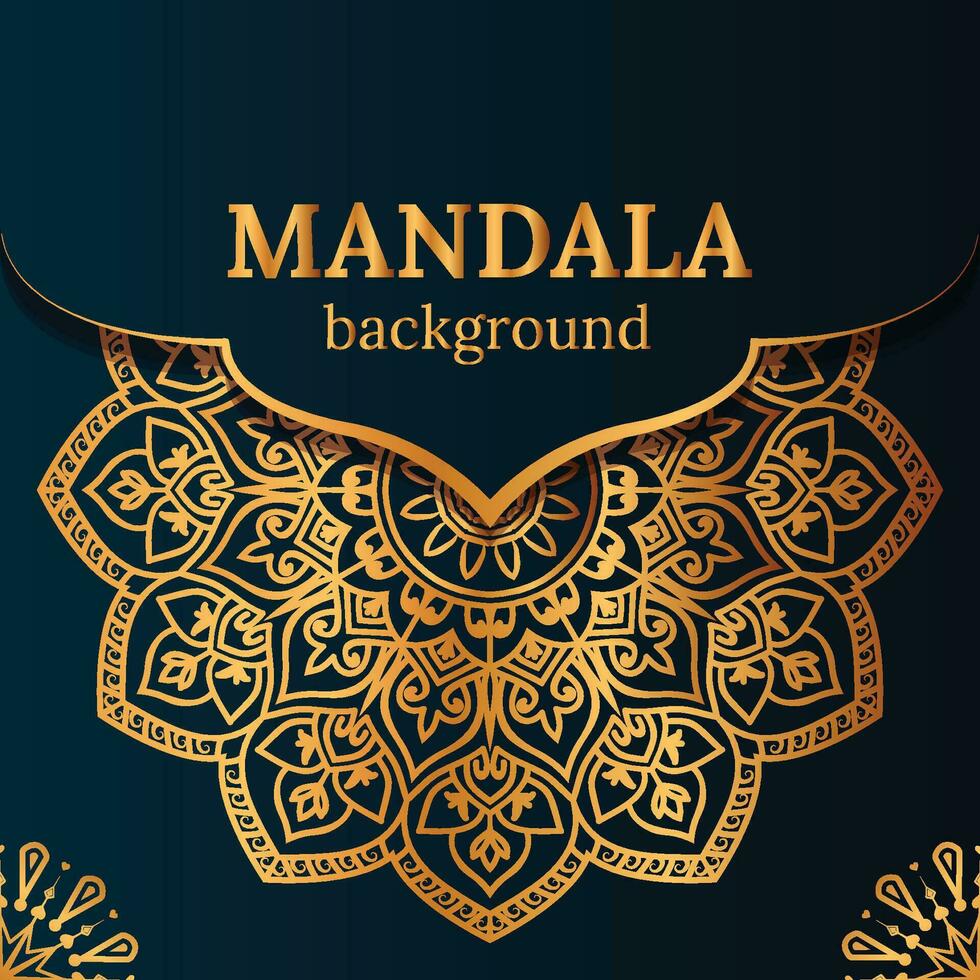 Luxus Mandala Hintergrund mit golden Arabeske Muster Arabisch islamisch Osten Stil. Ramadan Stil dekorativ Mandala. Mandala zum drucken, Poster, Abdeckung, vektor