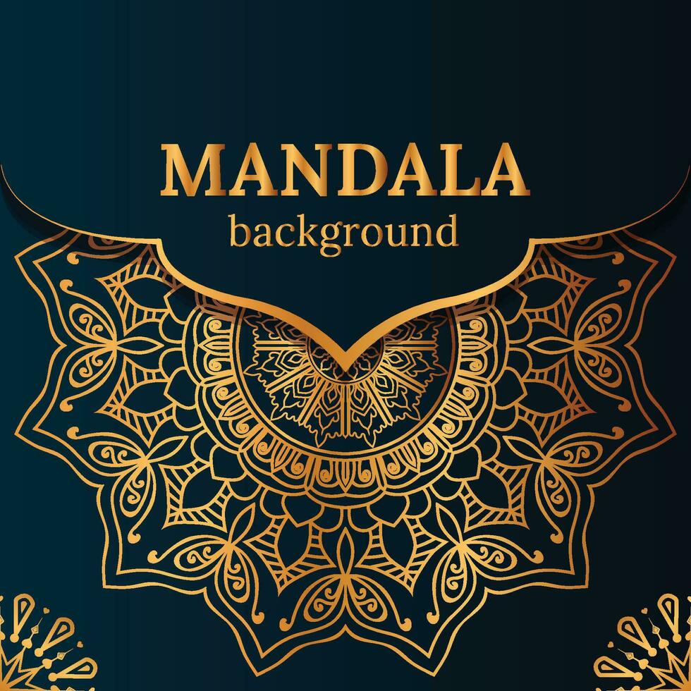 Luxus Mandala Hintergrund mit golden Arabeske Muster Arabisch islamisch Osten Stil. Ramadan Stil dekorativ Mandala. Mandala zum drucken, Poster, Abdeckung, vektor