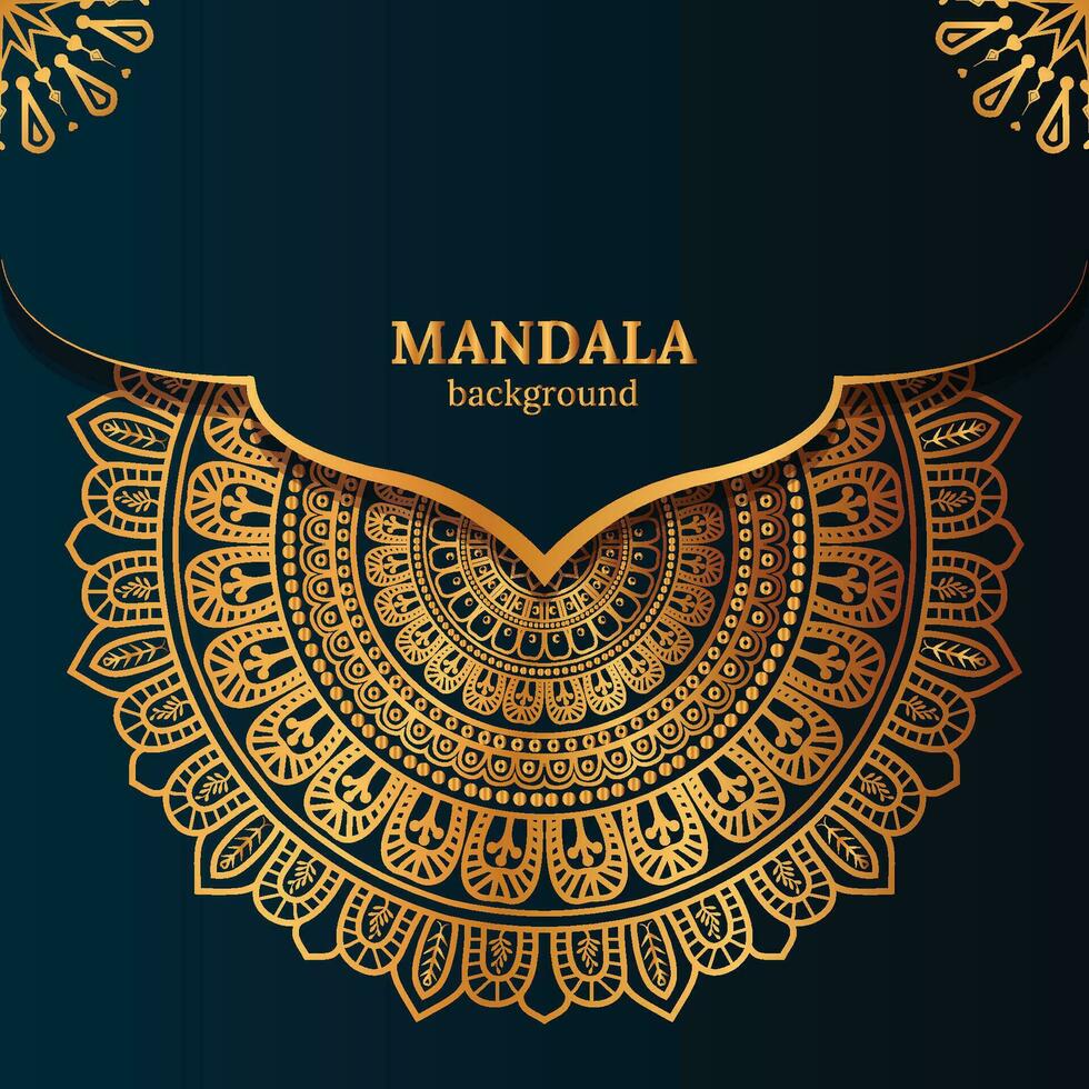 Luxus Mandala Hintergrund mit golden Arabeske Muster Arabisch islamisch Osten Stil. Ramadan Stil dekorativ Mandala. Mandala zum drucken, Poster, Abdeckung, vektor