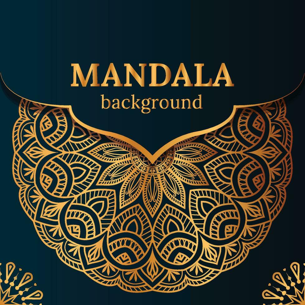 Luxus Mandala Hintergrund mit golden Arabeske Muster Arabisch islamisch Osten Stil. Ramadan Stil dekorativ Mandala. Mandala zum drucken, Poster, Abdeckung, vektor