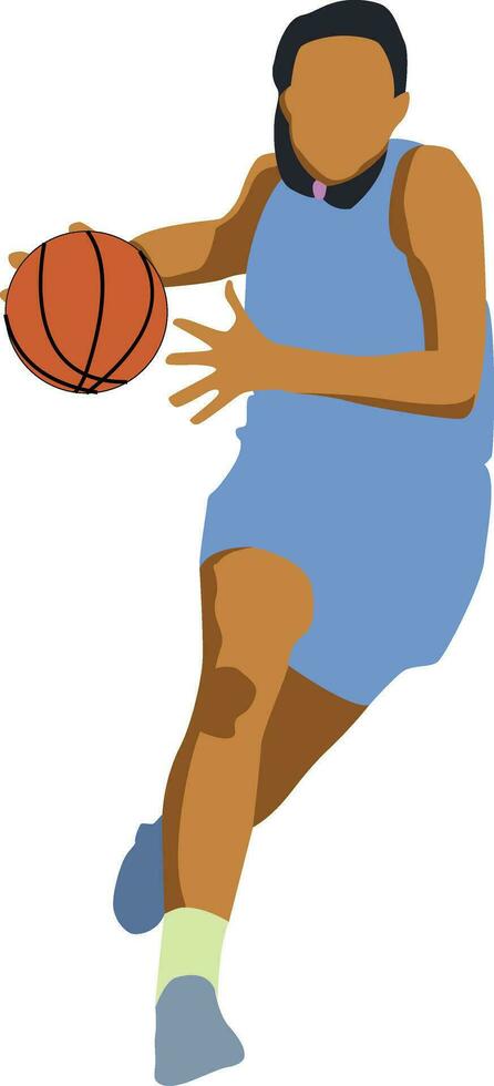Damen Pose dribbeln Basketball Spieler vektor