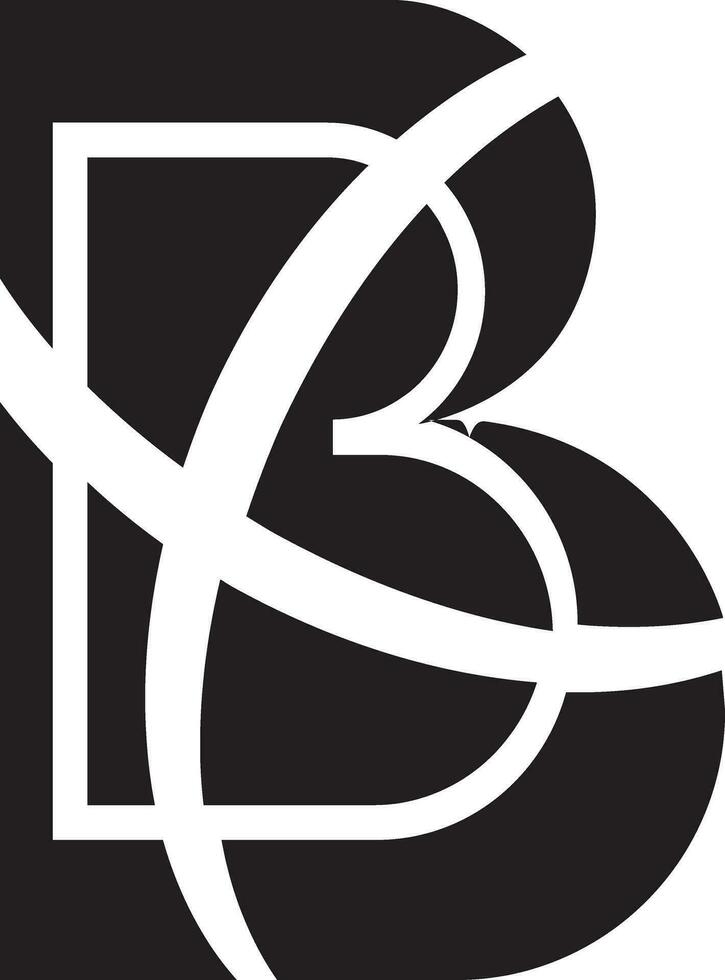 b Brief Logo solide Stil vektor