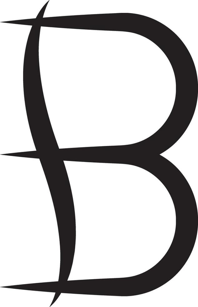 b Brief Logo solide Stil vektor