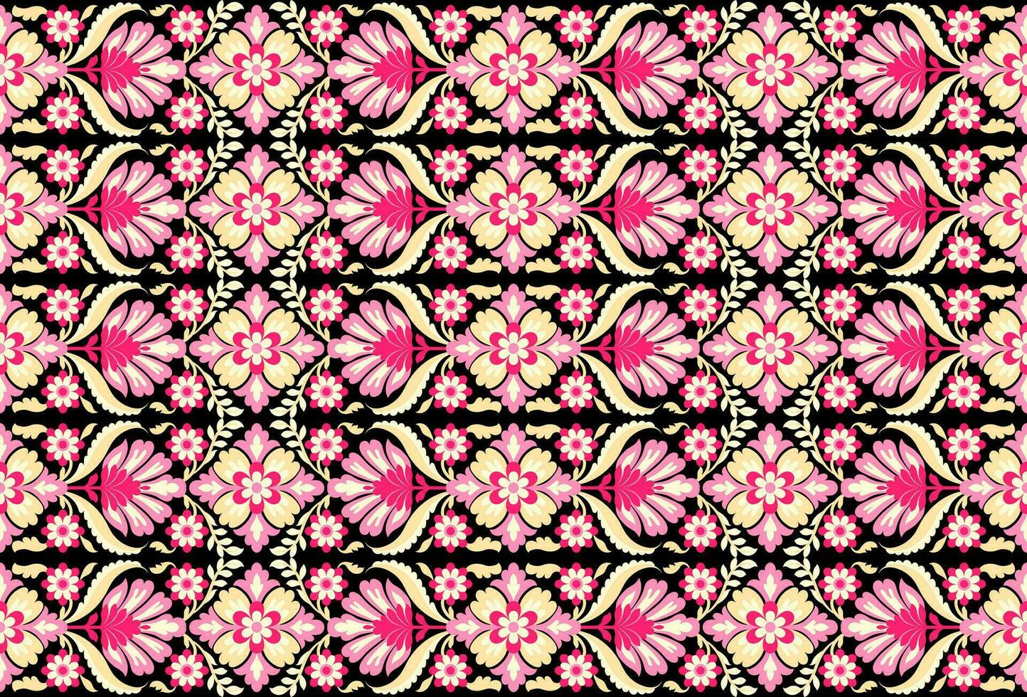 botanisk blommig sömlös. bakgrund sömlös mönster geometrisk etnisk mönster design för bakgrund, matta, tapet, Kläder, omslag, batik, tyg, utskrift textil- illustration. vektor