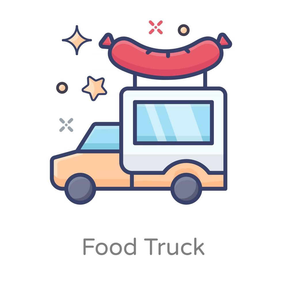 hotdog truck design vektor