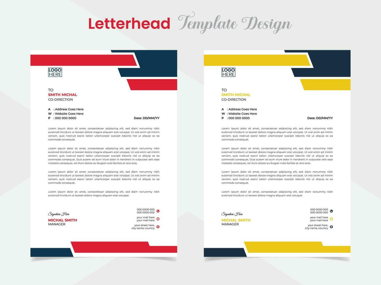 modern kreativ brev mall design för företag företag vektor