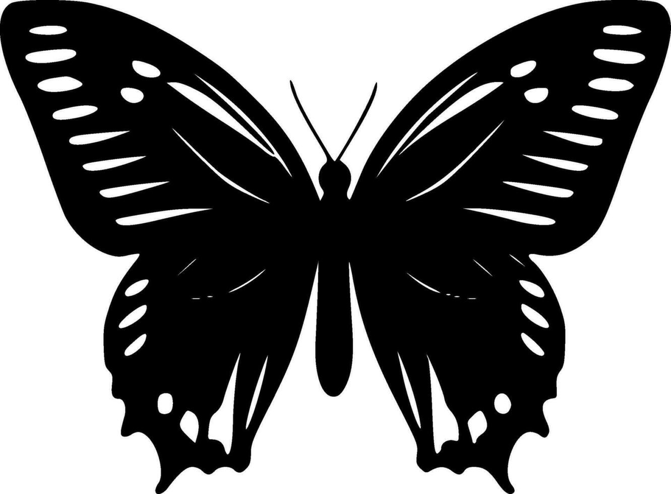 Schmetterling - - minimalistisch und eben Logo - - Vektor Illustration