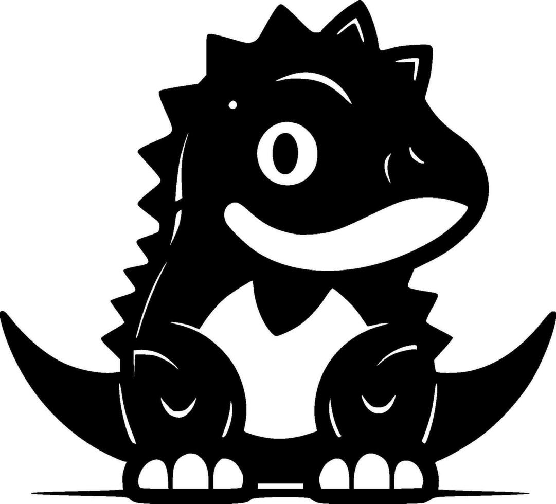 dinosaurie - minimalistisk och platt logotyp - vektor illustration