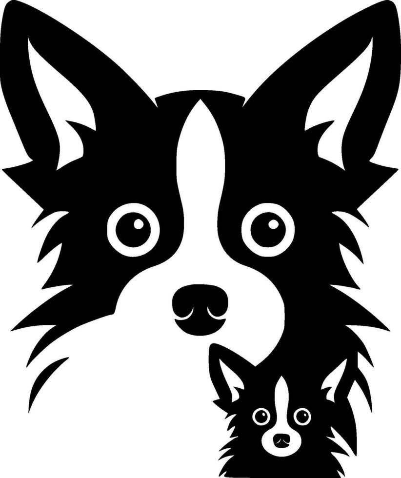 hund mamma - minimalistisk och platt logotyp - vektor illustration