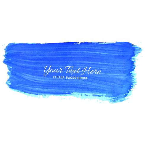 Abstrakt hand rita blå akvarellstreck bakgrund vektor